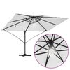 vidaXL Cantilever Roma Parasol Beige og svartur 352 x 251 x 265 cm