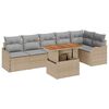 vidaXL Gar&eth;s&oacute;fa sett me&eth; p&uacute;&eth;i 7 pcs drappa&eth;ur og lj&oacute;sgr&aacute;r