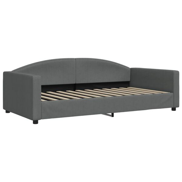 vidaXL Svefns&oacute;fi D&ouml;kkgr&aacute;r 100x200 cm Efnis&aacute;kl&aelig;&eth;i