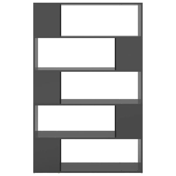 vidaXL B&oacute;kahilla/Skilr&uacute;m H&aacute;glans Gr&aacute;tt Samsettur Vi&eth;ur