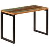 vidaXL Bor&eth;stofubor&eth; 115x55x76 cm Gegnheill Endurn&yacute;ttur Vi&eth;ur og St&aacute;l