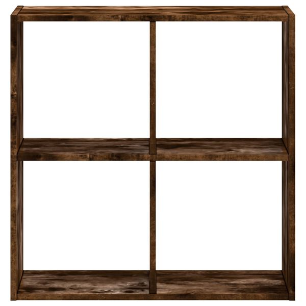 vidaXL B&oacute;kahilla Reykt&oacute;na Eik 68,5x32x68,5 cm Samsettur Vi&eth;ur