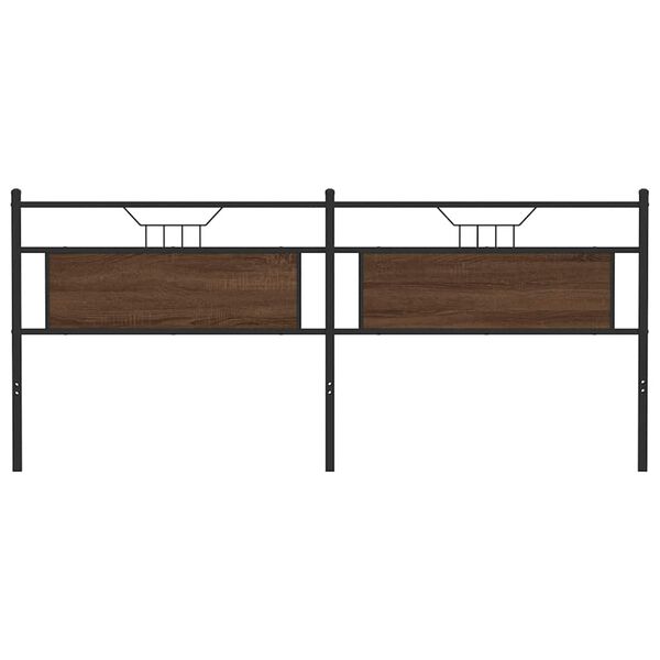 vidaXL Skiptanlegt R&uacute;mgafl Br&uacute;n Eikarlitur 193 cm Samsettur Vi&eth;ur og St&aacute;l