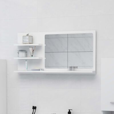 805015 vidaXL Bathroom Mirror White 90x10,5x45 cm Chipboard
