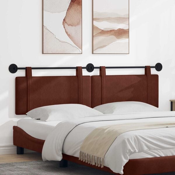 vidaXL Hengisk&aacute;li Vegghengt Glansandi br&uacute;nt 170 x 55 x 5 cm Forn PU