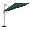 vidaXL Cantilever Roma Parasol Grænt og svart 352 x 251 x 260 cm