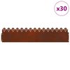 vidaXL Grasskantur 30 pcs Rusty 103 x 0,05 x 22 cm Ve&eth;ra&eth; st&aacute;l