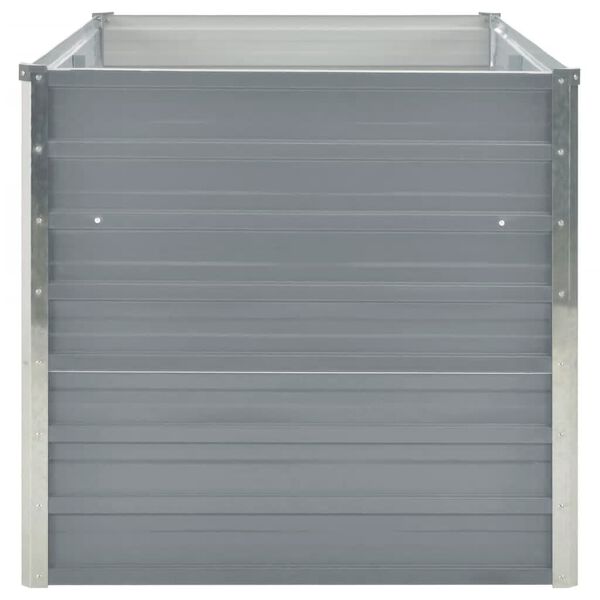 vidaXL Upph&aelig;kka&eth; Be&eth; &iacute; Gar&eth;inn 160x80x77 cm Galvanisera&eth; St&aacute;l Gr&aacute;tt