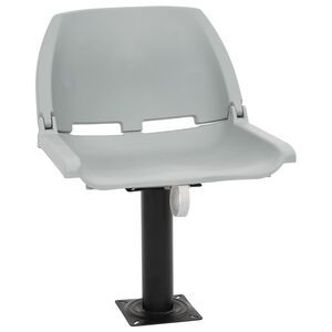 vidaXL 2ja samanbrjótanlegt bátasætissett Án Púða Grátt 48x51x41 cm