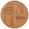 vidaXL Bor&eth;plata Gegnheill Tekkvi&eth;ur Hringlaga 2,5 cm 90 cm