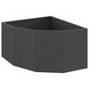 vidaXL Hornaplanta Svartur 60 x 60 x 35 cm St&aacute;l