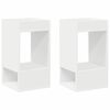 vidaXL Endabor&eth; 2 pcs Hv&iacute;tt 30 x 30 x 56 cm Samsettur vi&eth;ur