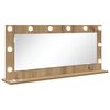 vidaXL Snyrtingarspegill R&eacute;tthyrningur Artisan Eik 100 x 45 x 18 cm