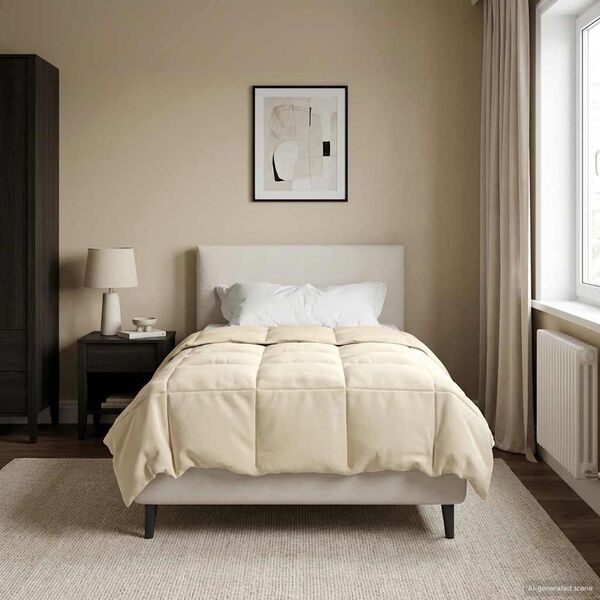 vidaXL Vetrar s&aelig;ng S&iacute;&eth;la&eth; Rj&oacute;malitur 140 x 220 cm M&iacute;kr&oacute;f&iacute;ber