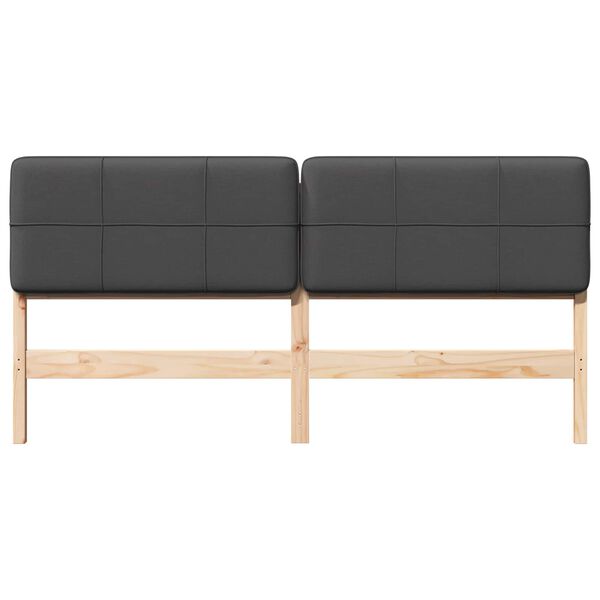 vidaXL B&oacute;lstru&eth; r&uacute;mgafl Br&uacute;nn og Dimmur gr&aacute;r 180 cm Solid furuhikk