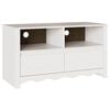 vidaXL Sj&oacute;nvarpssk&aacute;pur Drammen Hv&iacute;tt 99 x 43 x 55 cm Gegnheil fura