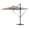 vidaXL Roma Parasol Mógrár 286 x 284 x 270 cm Aluminum og pólyester