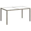 vidaXL Gar&eth;bor&eth; 150x90x75 cm Hert Gler og P&oacute;l&yacute;rattan Gr&aacute;tt