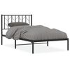 vidaXL R&uacute;mgrind &uacute;r M&aacute;lmi &aacute;n D&yacute;nu me&eth; H&ouml;f&eth;agafli Sv&ouml;rt 100x190 cm