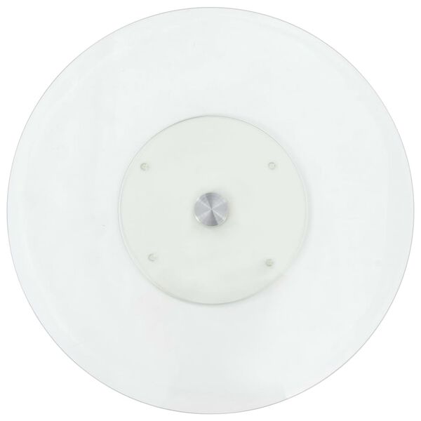 vidaXL Snúningsdiskur Gegnsætt 60 cm Hert Gler