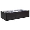vidaXL Gar&eth;ker Svart 157x80x40 cm P&oacute;l&yacute;rattan