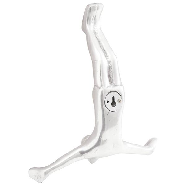 vidaXL Skúlptúr Silfur 22 x 8 x 25 cm Ál