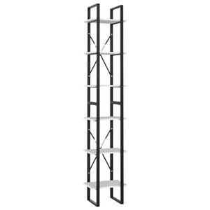 vidaXL 6-h&aelig;&eth;a B&oacute;kahilla Hv&iacute;t 40x30x210 cm Samsettur Vi&eth;ur