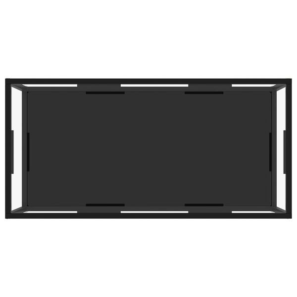 vidaXL S&oacute;fabor&eth; Gegns&aelig;tt og Svart 100x50x35 cm Hert Gler