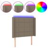 vidaXL LED H&ouml;f&eth;agafl 103x16x118/128 cm M&oacute;gr&aacute;tt Efni