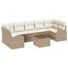 vidaXL Gar&eth;s&oacute;fa sett Drapplita&eth;ur 55 x 55 x 37 cm p&oacute;l&yacute;rattan