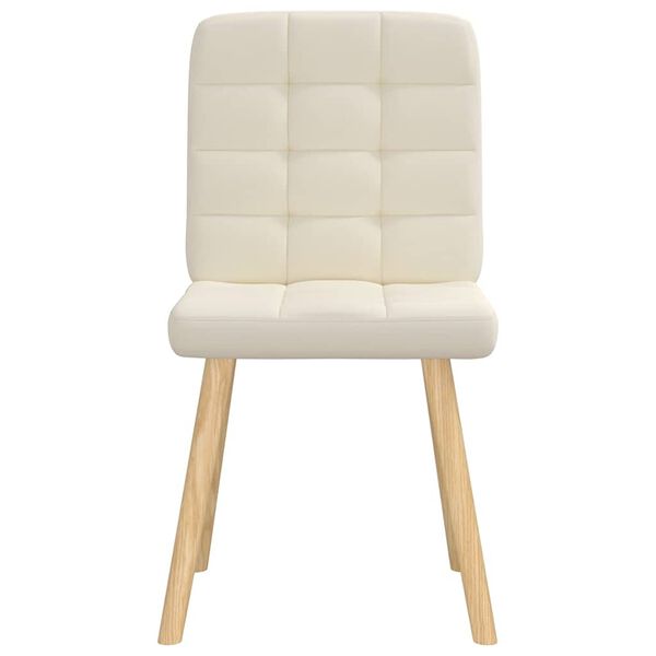 vidaXL Borðstofustólar 2 stk. Línáklæði