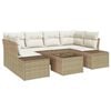 vidaXL Garðsófa sett með púði 8 pcs Beige og krem pólýrattan