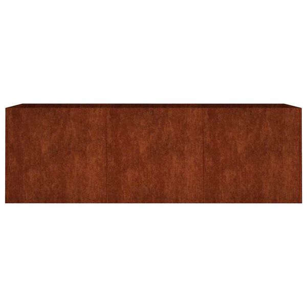 vidaXL Upph&aelig;kka&eth; Gar&eth;ker 120x40x40 cm Corten St&aacute;l