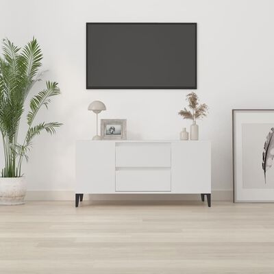 vidaXL Sófaborð Hvítt 102x44,5x50 Samsettur Viður