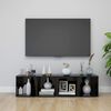 805519 vidaXL TV Cabinet High Gloss Black 37x35x37 cm Chipboard