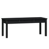 vidaXL Gar&eth;bekkur Svartur 109x44x45 cm Gegnheil Fura