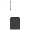 804784 vidaXL 2 Piece Bathroom Furniture Set Grey Chipboard