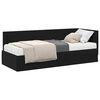 vidaXL Hornar&uacute;m rammi me&eth; d&yacute;nu me&eth; h&ouml;fu&eth;gafl 2 pcs Svartur Flauel