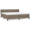 vidaXL H&oacute;lfa&eth; Springr&uacute;m me&eth; D&yacute;nu Br&uacute;ngr&aacute;tt 200x200 cm Efni