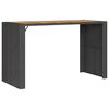 vidaXL Gar&eth;barbor&eth; me&eth; Akas&iacute;uvi&eth;arpl&ouml;tu Svart 185x80x110 cm P&oacute;l&yacute;rattan