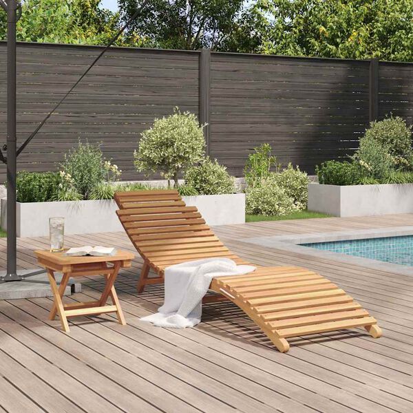 vidaXL S&oacute;lst&oacute;l 2 pcs Br&uacute;nn Solid teak vi&eth;ur
