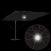 vidaXL Roma Parasol Svartur 286 x 285 x 270 cm Aluminum og pólyester
