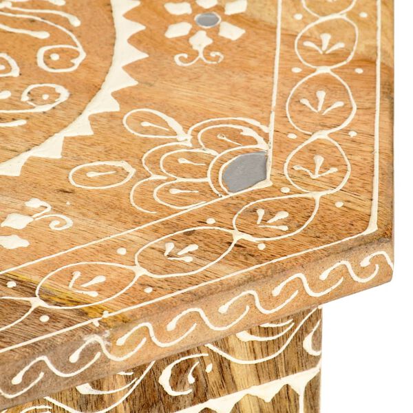 vidaXL Handm&aacute;la&eth; hli&eth;arbor&eth; 38x33x42 cm gegnheilum mang&oacute;vi&eth;i