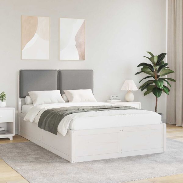 vidaXL R&uacute;mf&oacute;tur me&eth; kl&aelig;&eth;&eth;um h&ouml;f&eth;agafli Lj&oacute;sgr&aacute;r 120 x 200 cm