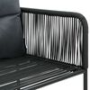 vidaXL 9 Parta Gar&eth;bor&eth;stofusett PVC Rattan Svart