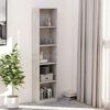 vidaXL 5 Hillu B&oacute;kask&aacute;pur Steypugr&aacute;r 40x24x175 cm Samsettur Vi&eth;ur