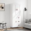 vidaXL H&aacute;r Sk&aacute;pur Hv&iacute;tur 69,5x34x180 cm Samsettur Vi&eth;ur