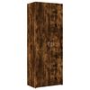 vidaXL H&aacute;r Sk&aacute;pur Reykt&oacute;na Eikarlitur 70x42,5x185 cm Samsettur Vi&eth;ur