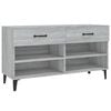 vidaXL Sk&oacute;sk&aacute;pur Gr&aacute;ir Sonoma Eik 102x35x55 cm Samsettur Vi&eth;ur