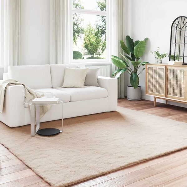 vidaXL Gervikaninufellsd&uacute;kur Olite M&oacute;gr&aacute;r 200 x 200 cm P&oacute;l&yacute;ester